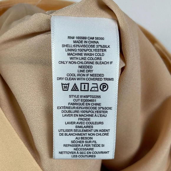 NEW Equipment Femme Wide Leg Pants Womens 0 Yellow Pleated Silk Blend NWOT - Picture 6 of 10